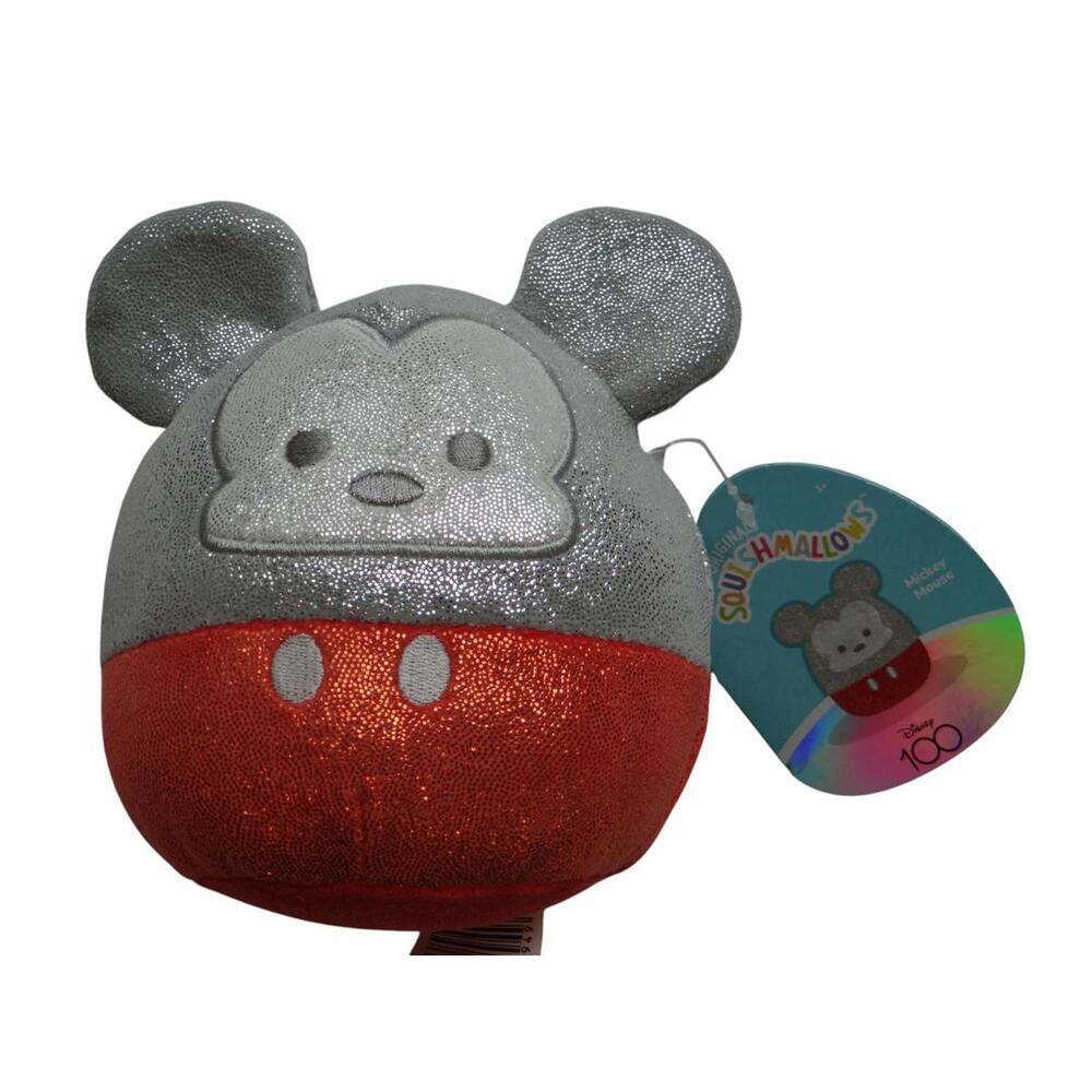 Disney Mickey Mouse Silver and Red Squishmallow 100th Anniversary